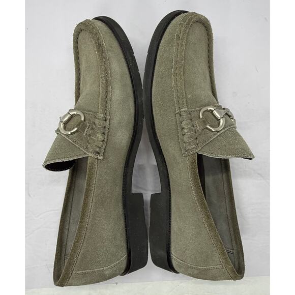 Florsheim Tuscany Bit Gray Suede Slip On Loafers Mens 8.5 EEE Triple Wide in Box - Picture 3 of 8